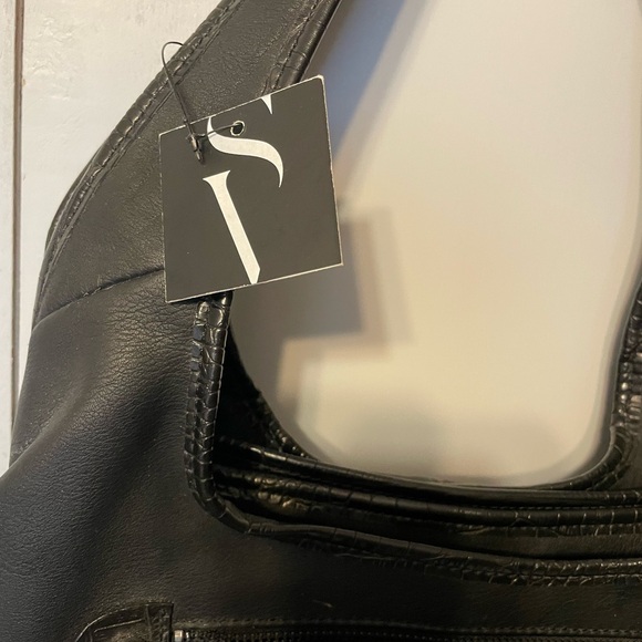 Simply Vera Wang Sleek Black Hobo Bag - Picture 3 of 16